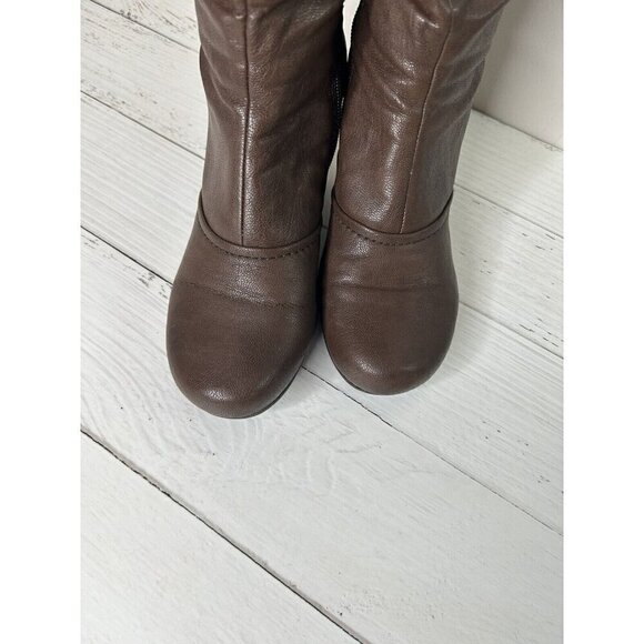 Bare Traps Trudy Brown Faux Leather Zipper Riding Boots Size 7M - Picture 14 of 15